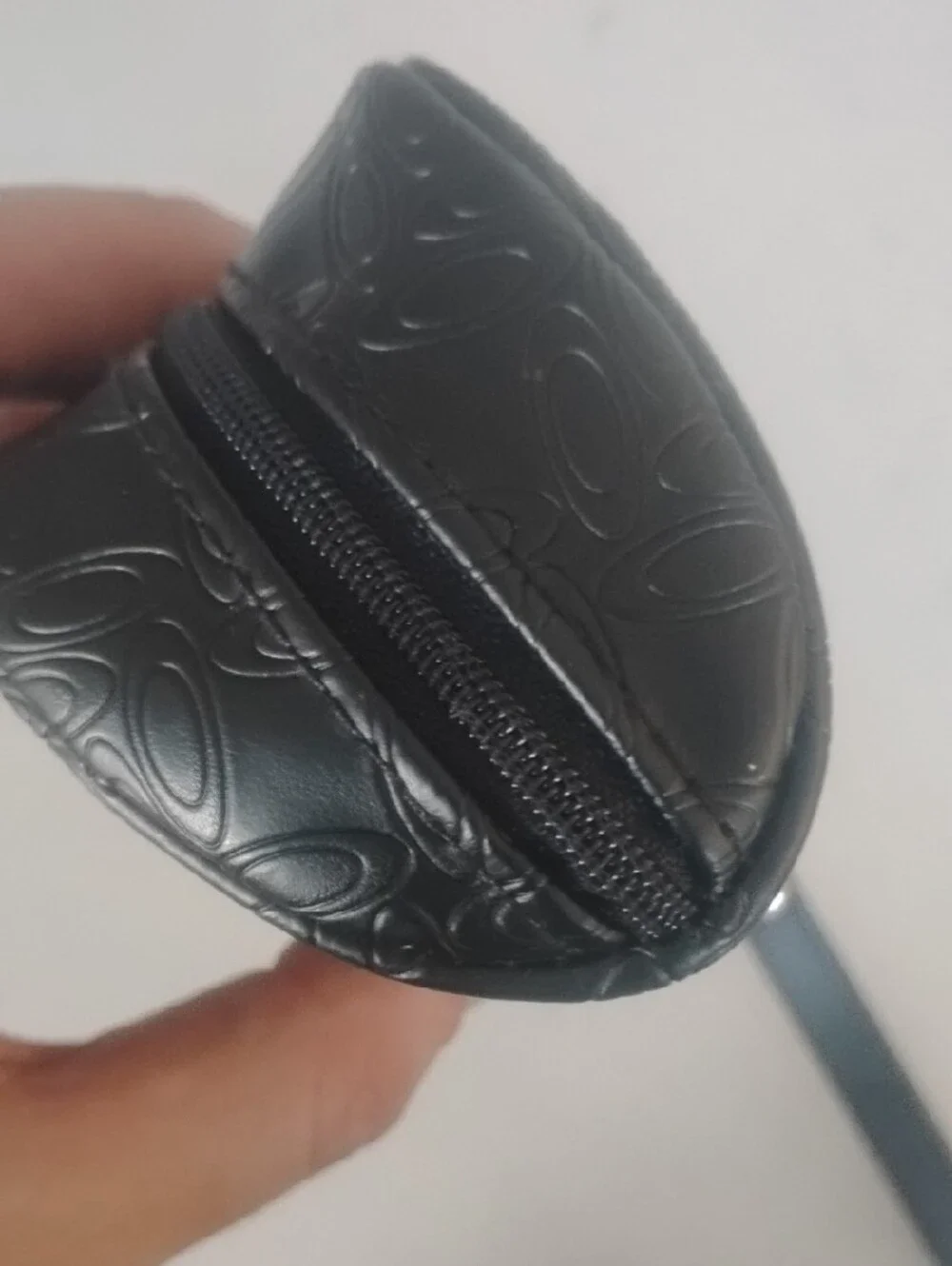 Oakley Black Embossed Leather Wristlet Sunglasses Case